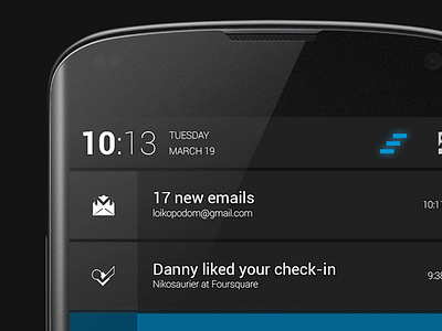 Pulldown [Android 5 Concept] android concept jelly bean notification pulldown ui