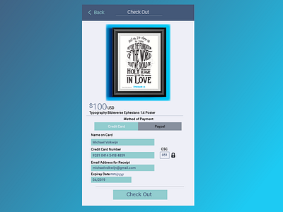 Daily Ui 002 Credit Card checkout bible verse check out credit card daily ui 002 dailyui graphic design ios mobile typography ui design user interface web design