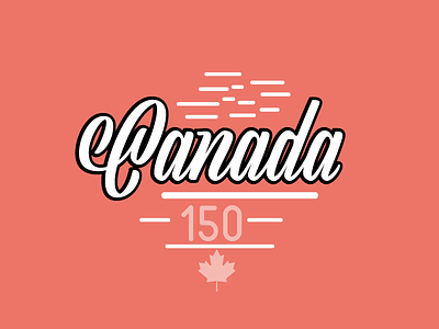 Goodtype Tuesday Red Canada Day calligraphy canada canada 150 canada day good type good type tuesday illustration maple leaf red typography