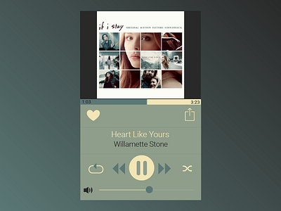 Daily UI 009 Music Player daily ui 009 dailyui graphic design if i stay ios music music player typography ui ui design user interface web design