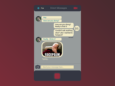 Daily Ui 013 Direct Messaging andriod app daily ui 013 dailyui direct messaging graphic design ios meme typography ui ui design user interface