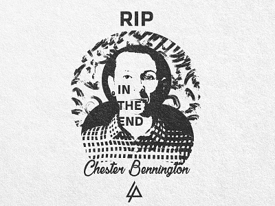 Chester Bennington In the End black and white chester bennington illustration in the end ink linkin park music ripchester typography
