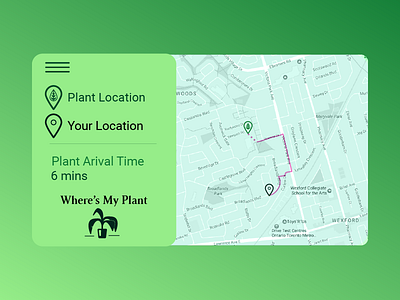 Daily Ui 020 Location Tracker app daily ui 020 dailyui graphic design ios location tracker mapping plant typography ui ui design user interface