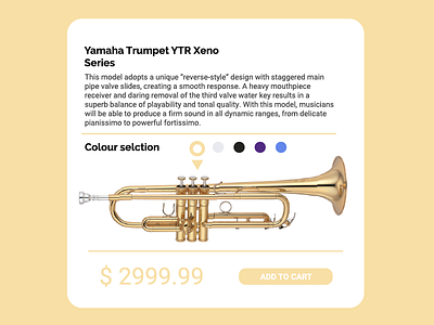 Daily Ui 033 Customize Product customize product daily ui 033 dailyui graphic design music product design trumpet typography ui ui design user interface web design