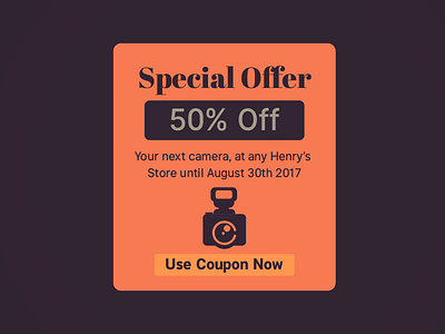 Daily Ui 036 Special Offer