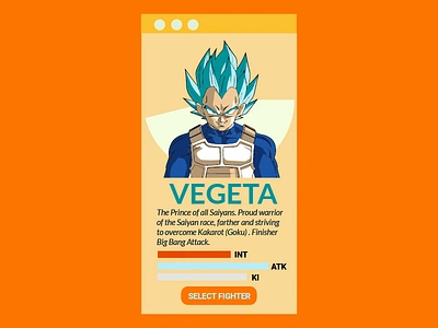 Daily Ui 045 Infocard daily ui daily ui 045 dragon ball z graphic design info card ios material design product design typography ui ux vegata