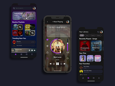 Music Streaming App - UI Concept Design