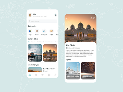 Travel app app design mobile mobileapp ui ux