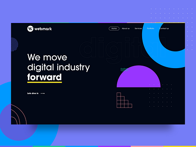 Landing Page - Webmark Digital Agency agency dark ui digital agency firstshot landingpage modern web design