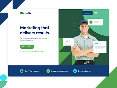 WIP - Homepage Design for Hey Salty agency branding design digital agency marketing agency ui web design