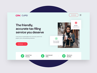 CPA Consulting Firm - Landing Page Design accountant cpa design landing page ui ux web design website