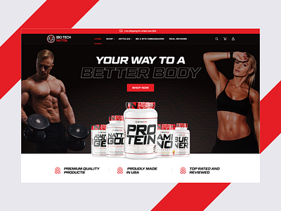 Website design for a nutritional supplement company