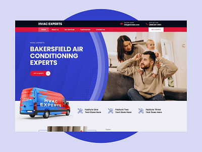 Website design for a HVAC company! agency bakersfield branding design illustration landing page logo ui ux web design