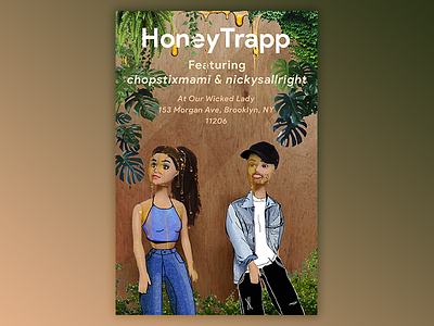 Honey Trapp band poster barbie brooklyn dank disco dj honey house music product sans