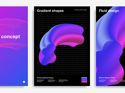 3d gradient shapes 3d background design gradient graphic design illustration minimal shape trendy typography vector