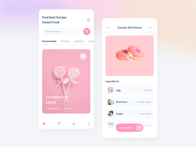 Recipe Sweet Food Mobile App
