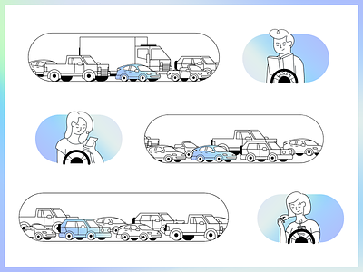 Self-driving Car illustration