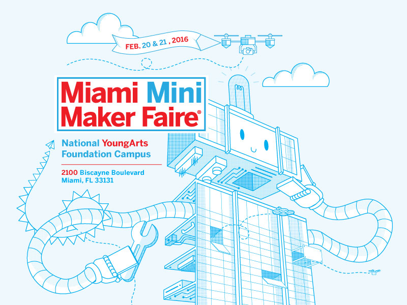 Miami Mini Maker Faire Poster by Mai Sari on Dribbble