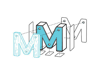 DIY "M" build design diy illustration maker pieces