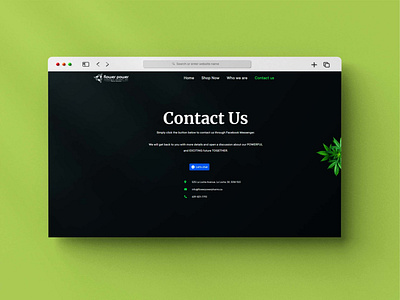 Flower Power - Website Page design flower landing page ui ux website website design weed weed flower