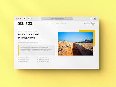 SEL. FOZ. - Website Landing Page branding build building construction contract design landing page ui website website design
