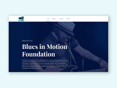 Blues in Motion - Web Design blues design landing page motion ui website website design