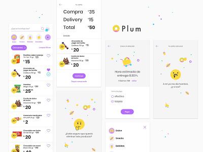 Plum app app app design candy product design shopping cart store sweet uidesign user experience userinterface uxdesign uxui