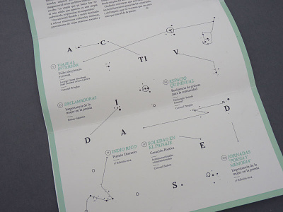 Utopía I. design editorial design espacio quinihual fadu poesia pringles programa rico triptico