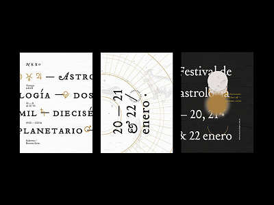 Astrology fest 01 astrology branding design fest festival gabriele horoscope planets postcard type