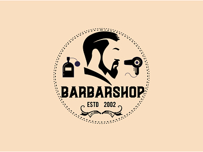 Barbarshop Vintage Logo branding flat logo flat logo designer graphic design graphic designer logo logo designer logo designer vintage logogrid vintage logo vintage logo design vintage logo designer vintage un vintage uniq logo designer