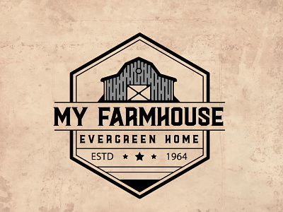 Farmhouse Retro Vintage Logo branding design flat logo flat logo designer graphic design graphic designer illustration logologo vintage logo