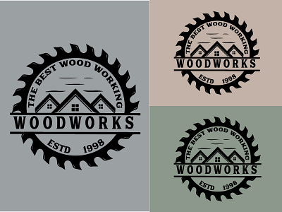 Retro Wood Working Logo branding flat logo designer graphic design graphic designer graphicdesignblg graphicdesignuiweb illustration logo logoinspiration