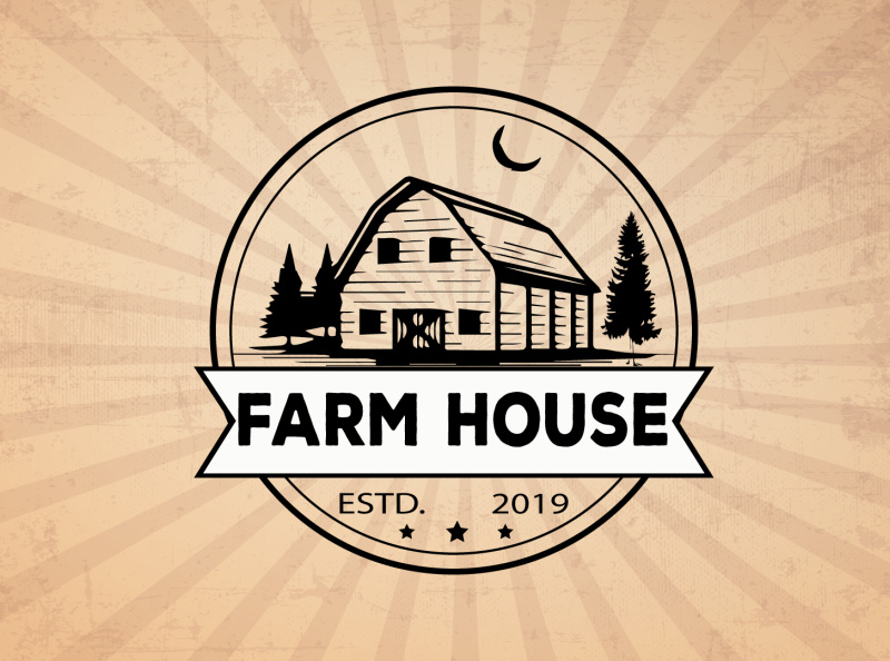 Farmhouse Vintage Logo by Rafat jahan mim on Dribbble