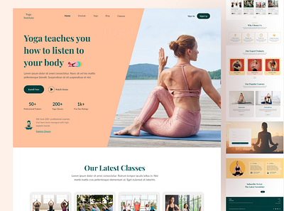 Yoga Institute-Landin page ui ux