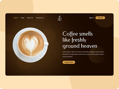 E-commerce Coffee Shop(Web Header)