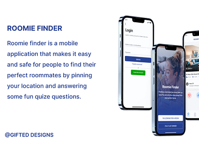 ROOMIE FINDER design graphic design ui ux