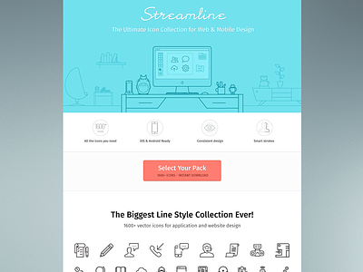 Streamline Icons android design flat icons ios ios7 line minimal