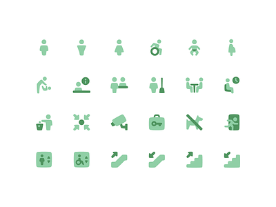 Wayfinding Icons (Streamline Flat) flat icons illustrator minimal sign icons vector wayfinding