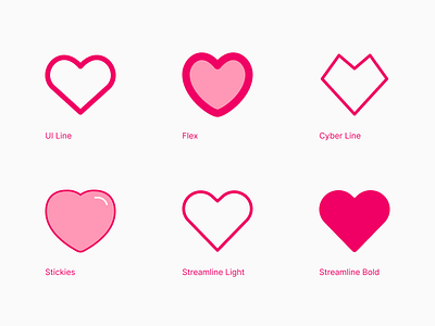 Heart Icons Assorted (Happy Valentine's Day 2022)