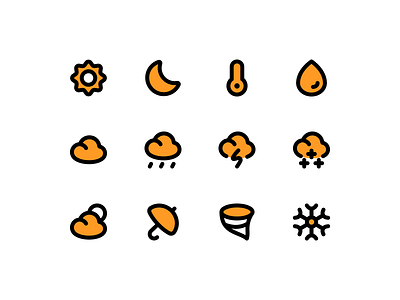 Weather Icons (Streamline Flex)