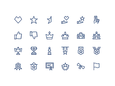 Cyber Line Voting & Rewards Icons angular branding design flat icon design icons illustrator minimal vector