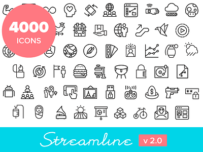 4000 icons! Streamline 2.0 launched ai android icon icons ios sketch svg vector