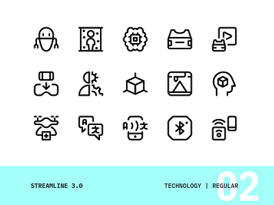 Streamline | 02 - Technology design icon icons interface modern set simple ui vector