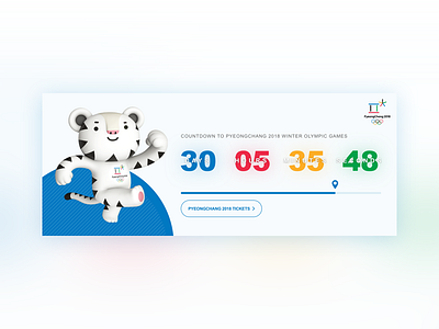 ⛷Countdown Timer countdown d day daily ui interface olympic pyeongchang timer ui ux winter olympic
