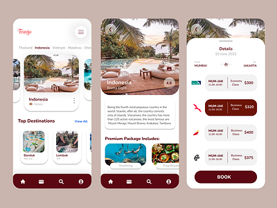 Travelling App Design