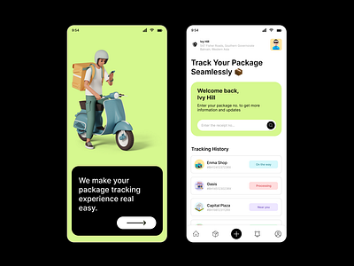 Package Tracking App UI Design