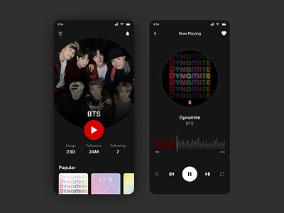 Music Player App UI Design