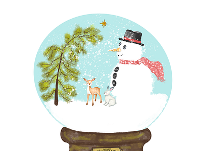 Magical snow globe