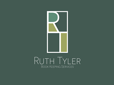 Ruth Tyler Business Logo branding business logo colourful design graphic design green logo isometric logo