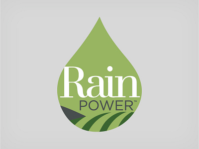 Rain Power brand farm farming fields logo north dakota rain rain drop rain power raindrop sustainability